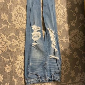 American eagle next level stretch medium wash jeggings
